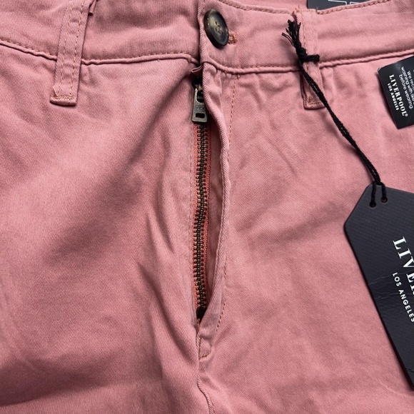 Liverpool Shorts Mens 32 Salmon Modern Fit Stretch Chino Casual Summer LG601DC - Picture 3 of 13